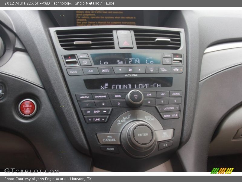 Grigio Metallic / Taupe 2012 Acura ZDX SH-AWD Technology