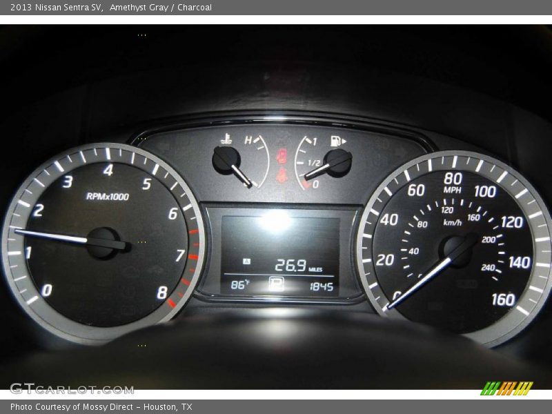 Amethyst Gray / Charcoal 2013 Nissan Sentra SV