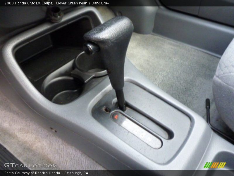 Clover Green Pearl / Dark Gray 2000 Honda Civic EX Coupe