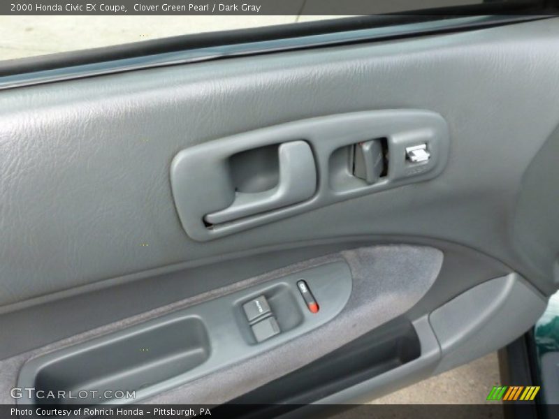 Clover Green Pearl / Dark Gray 2000 Honda Civic EX Coupe