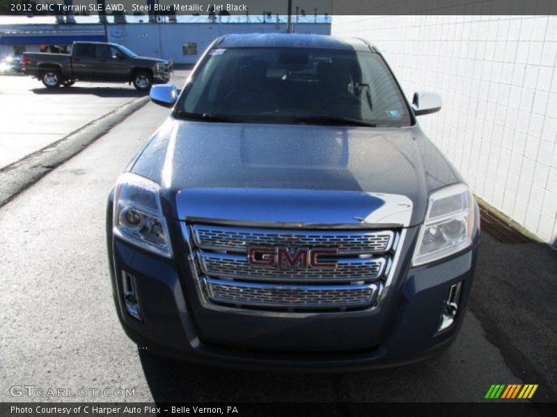 Steel Blue Metallic / Jet Black 2012 GMC Terrain SLE AWD