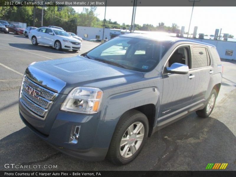 Steel Blue Metallic / Jet Black 2012 GMC Terrain SLE AWD