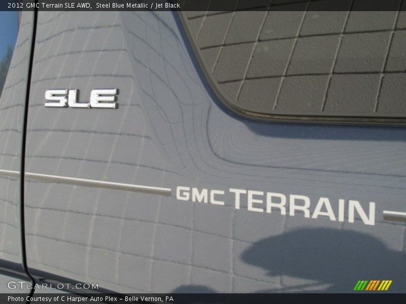 Steel Blue Metallic / Jet Black 2012 GMC Terrain SLE AWD