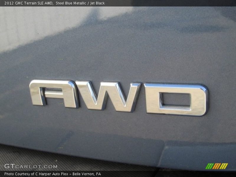 Steel Blue Metallic / Jet Black 2012 GMC Terrain SLE AWD