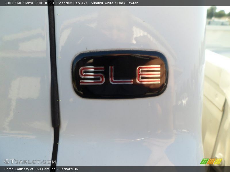 Summit White / Dark Pewter 2003 GMC Sierra 2500HD SLE Extended Cab 4x4