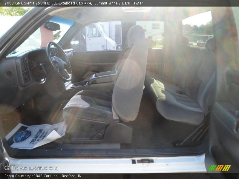Summit White / Dark Pewter 2003 GMC Sierra 2500HD SLE Extended Cab 4x4