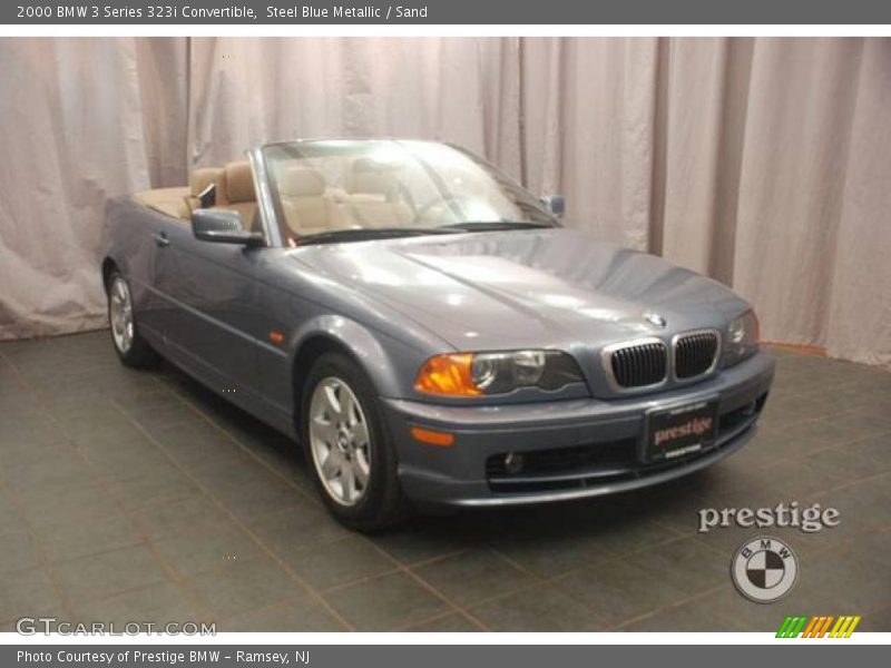 Steel Blue Metallic / Sand 2000 BMW 3 Series 323i Convertible