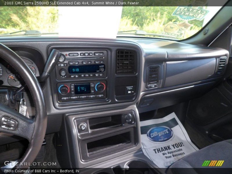 Summit White / Dark Pewter 2003 GMC Sierra 2500HD SLE Extended Cab 4x4
