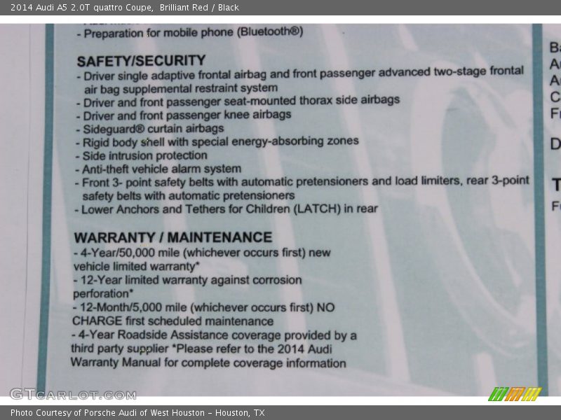 Brilliant Red / Black 2014 Audi A5 2.0T quattro Coupe