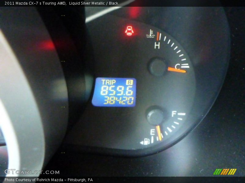 Liquid Silver Metallic / Black 2011 Mazda CX-7 s Touring AWD