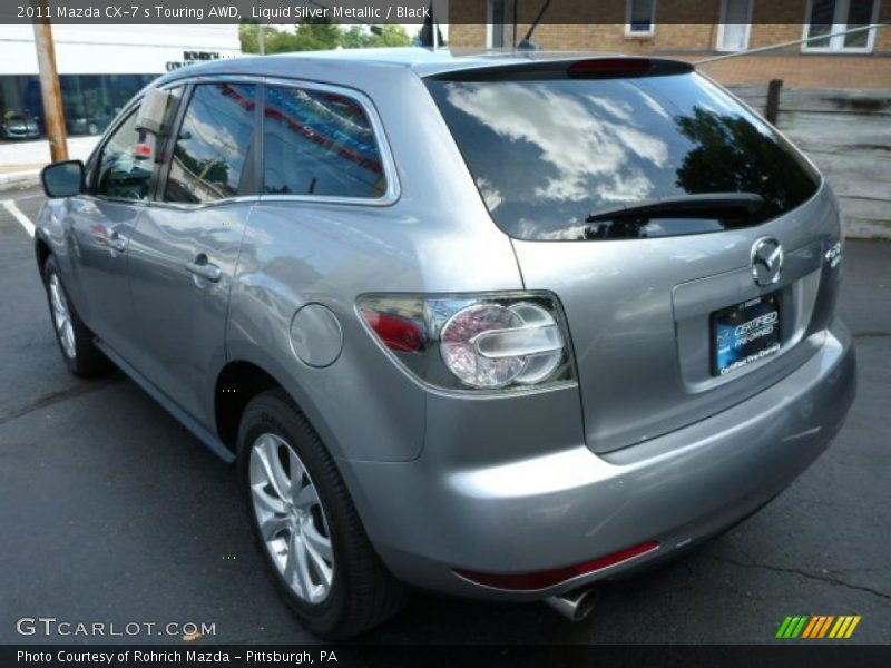 Liquid Silver Metallic / Black 2011 Mazda CX-7 s Touring AWD