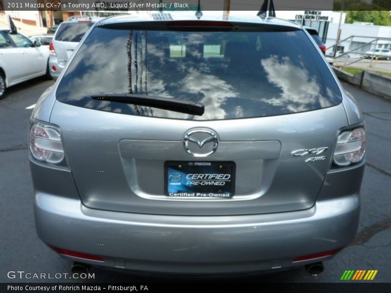 Liquid Silver Metallic / Black 2011 Mazda CX-7 s Touring AWD