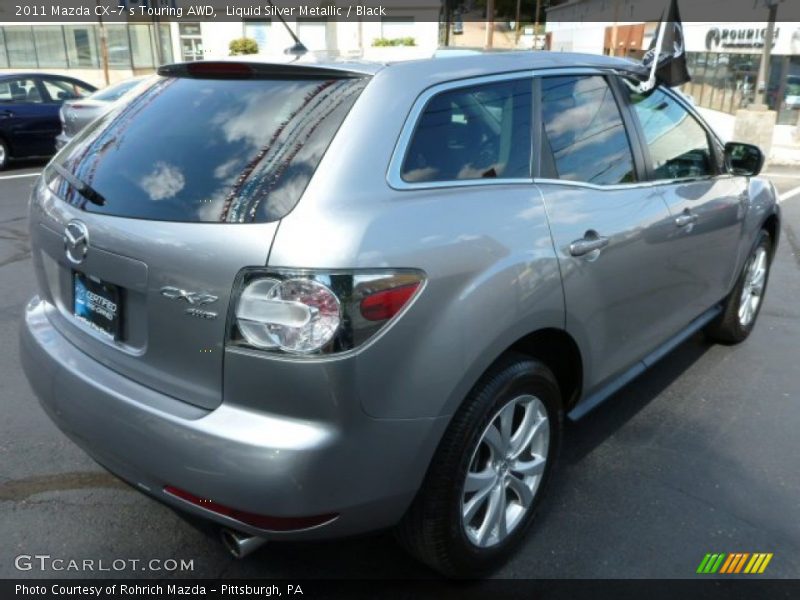 Liquid Silver Metallic / Black 2011 Mazda CX-7 s Touring AWD