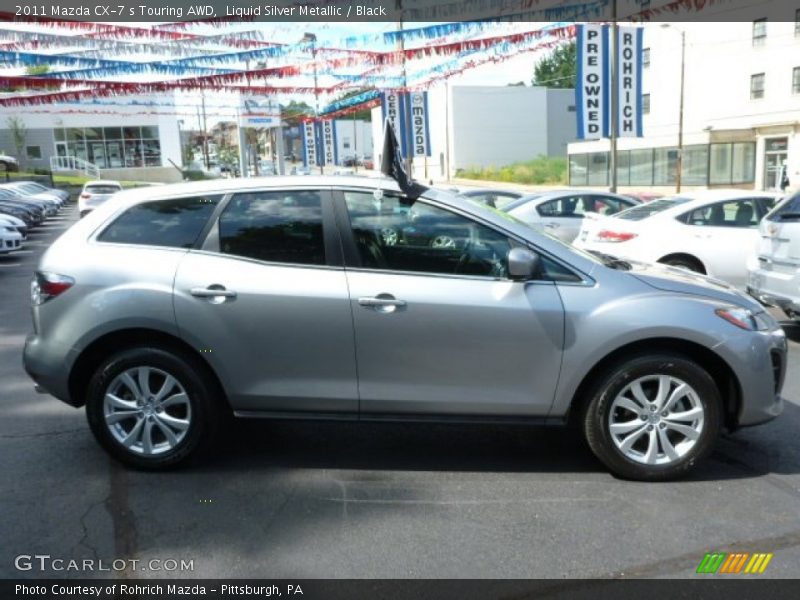 Liquid Silver Metallic / Black 2011 Mazda CX-7 s Touring AWD