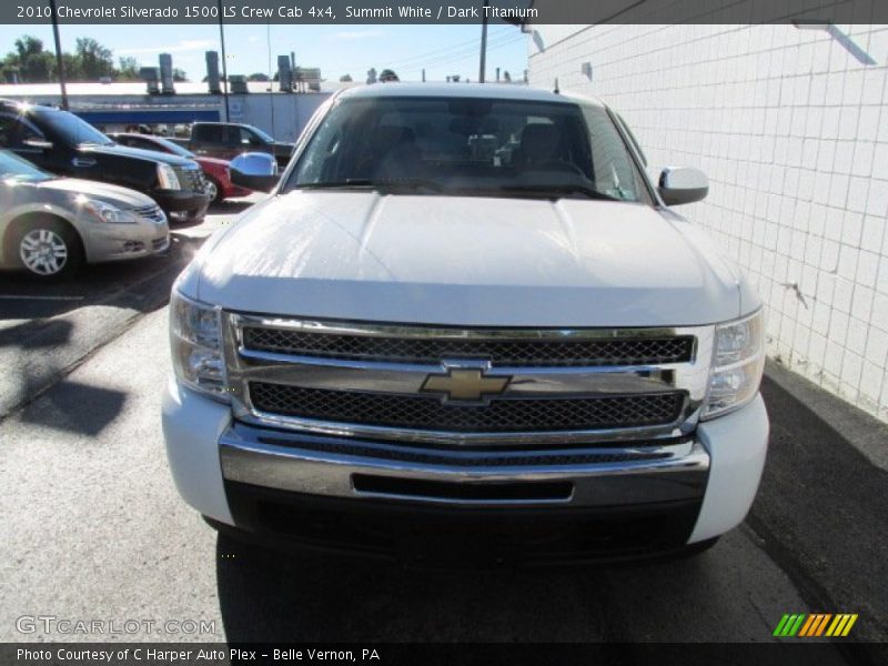 Summit White / Dark Titanium 2010 Chevrolet Silverado 1500 LS Crew Cab 4x4