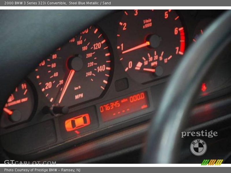 Steel Blue Metallic / Sand 2000 BMW 3 Series 323i Convertible