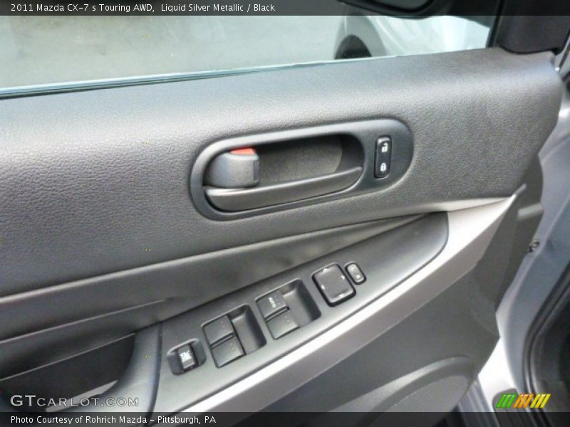 Liquid Silver Metallic / Black 2011 Mazda CX-7 s Touring AWD