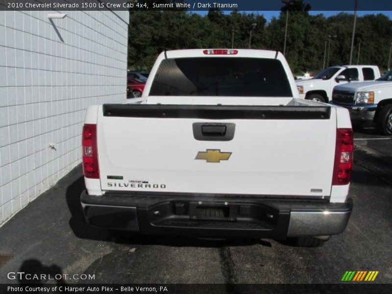 Summit White / Dark Titanium 2010 Chevrolet Silverado 1500 LS Crew Cab 4x4