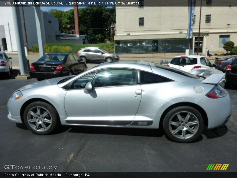 Liquid Silver Metallic / Terra Cotta/Charcoal 2008 Mitsubishi Eclipse SE Coupe