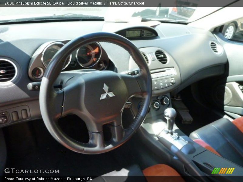 Liquid Silver Metallic / Terra Cotta/Charcoal 2008 Mitsubishi Eclipse SE Coupe