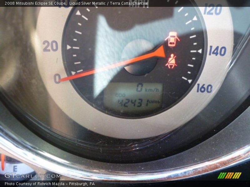 Liquid Silver Metallic / Terra Cotta/Charcoal 2008 Mitsubishi Eclipse SE Coupe