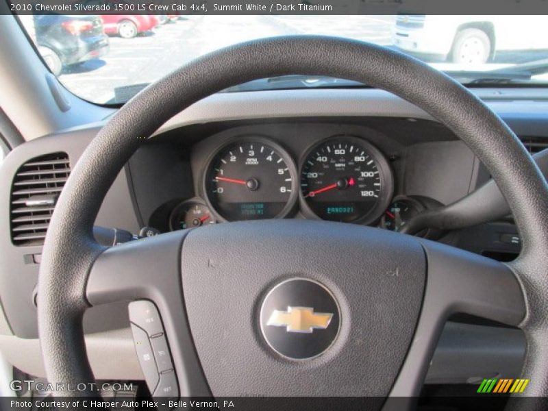 Summit White / Dark Titanium 2010 Chevrolet Silverado 1500 LS Crew Cab 4x4