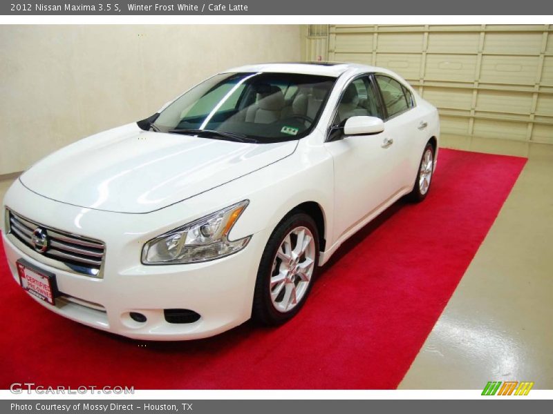 Winter Frost White / Cafe Latte 2012 Nissan Maxima 3.5 S