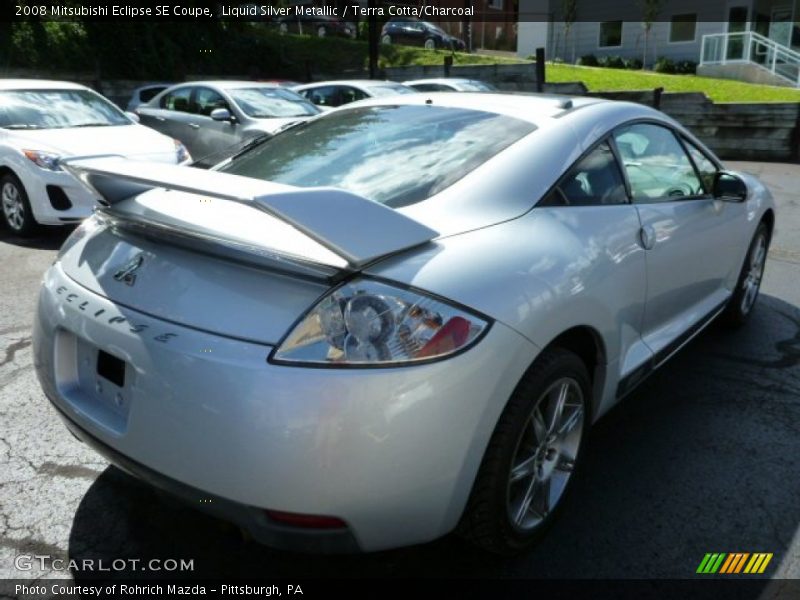 Liquid Silver Metallic / Terra Cotta/Charcoal 2008 Mitsubishi Eclipse SE Coupe