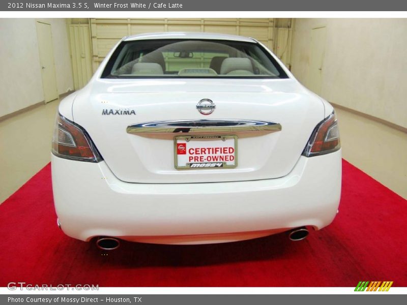 Winter Frost White / Cafe Latte 2012 Nissan Maxima 3.5 S