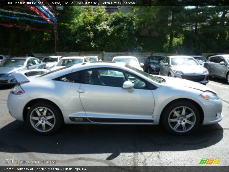Liquid Silver Metallic / Terra Cotta/Charcoal 2008 Mitsubishi Eclipse SE Coupe