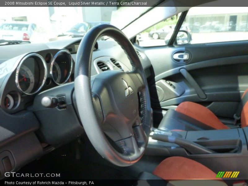 Liquid Silver Metallic / Terra Cotta/Charcoal 2008 Mitsubishi Eclipse SE Coupe