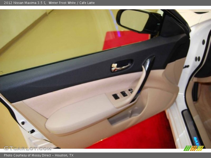 Winter Frost White / Cafe Latte 2012 Nissan Maxima 3.5 S