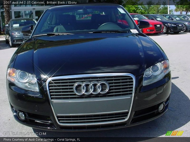 Brilliant Black / Ebony 2007 Audi A4 2.0T Cabriolet