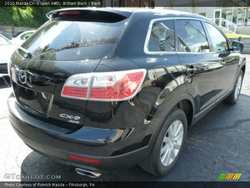 Brilliant Black / Black 2010 Mazda CX-9 Sport AWD