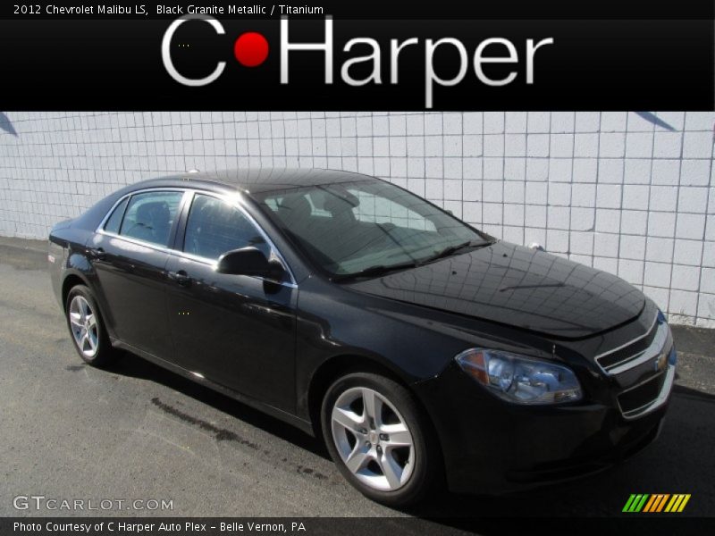Black Granite Metallic / Titanium 2012 Chevrolet Malibu LS