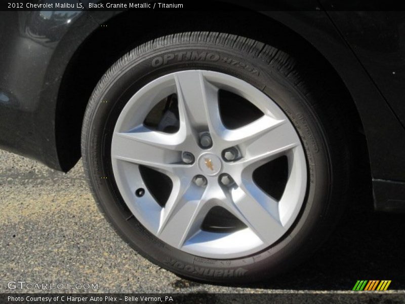 Black Granite Metallic / Titanium 2012 Chevrolet Malibu LS