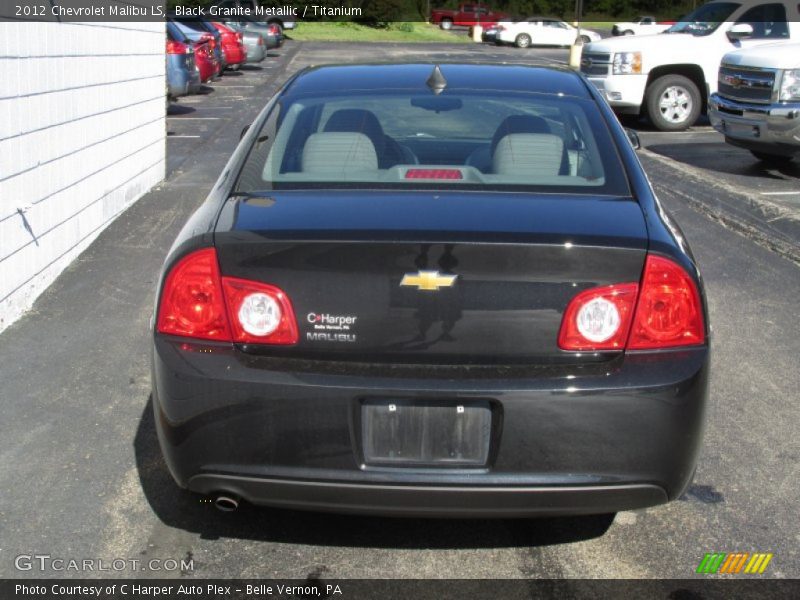 Black Granite Metallic / Titanium 2012 Chevrolet Malibu LS