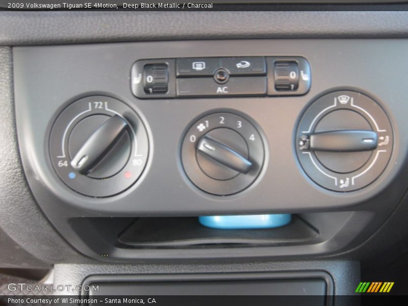 Deep Black Metallic / Charcoal 2009 Volkswagen Tiguan SE 4Motion