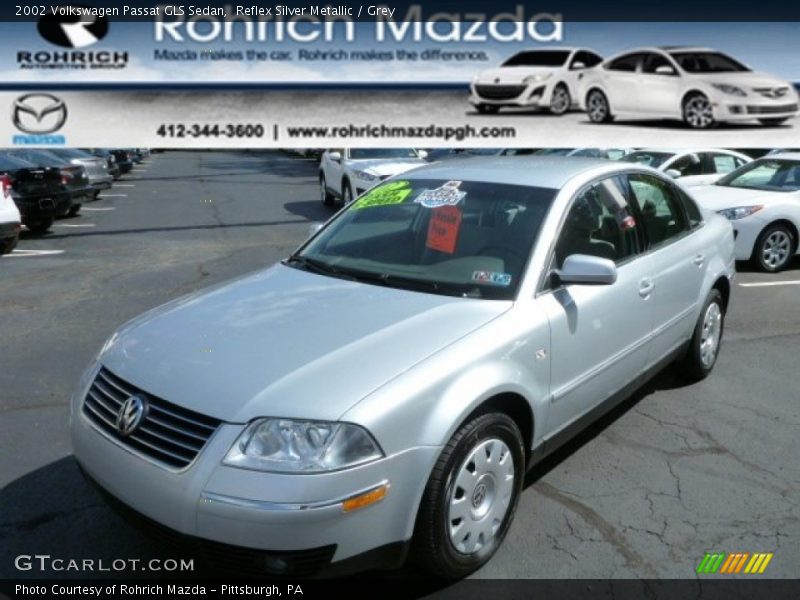 Reflex Silver Metallic / Grey 2002 Volkswagen Passat GLS Sedan