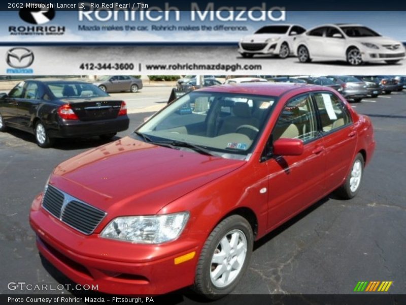 Rio Red Pearl / Tan 2002 Mitsubishi Lancer LS
