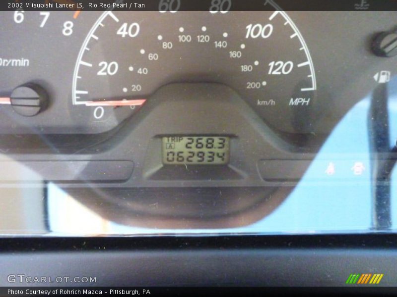 Rio Red Pearl / Tan 2002 Mitsubishi Lancer LS