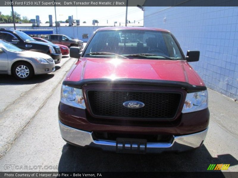 Dark Toreador Red Metallic / Black 2005 Ford F150 XLT SuperCrew