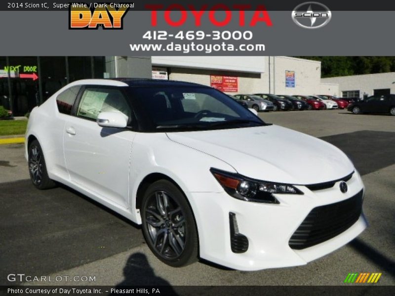 Super White / Dark Charcoal 2014 Scion tC