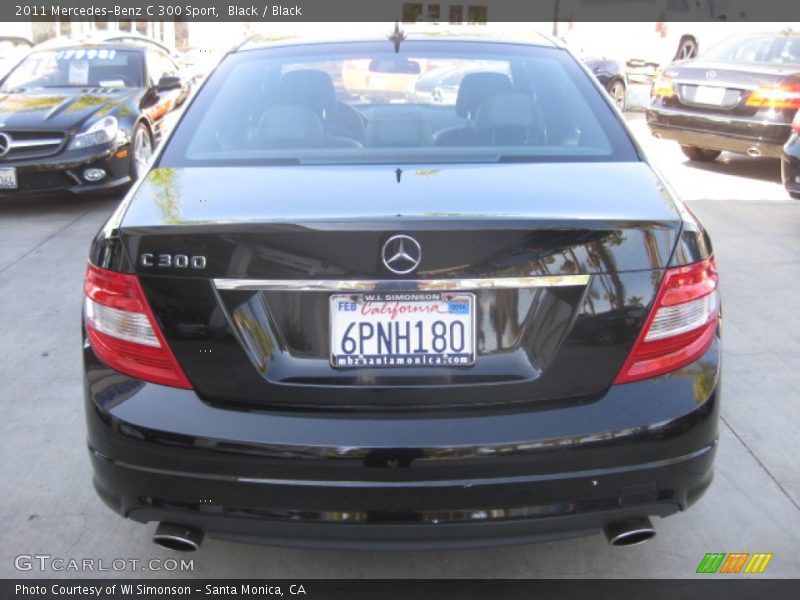 Black / Black 2011 Mercedes-Benz C 300 Sport