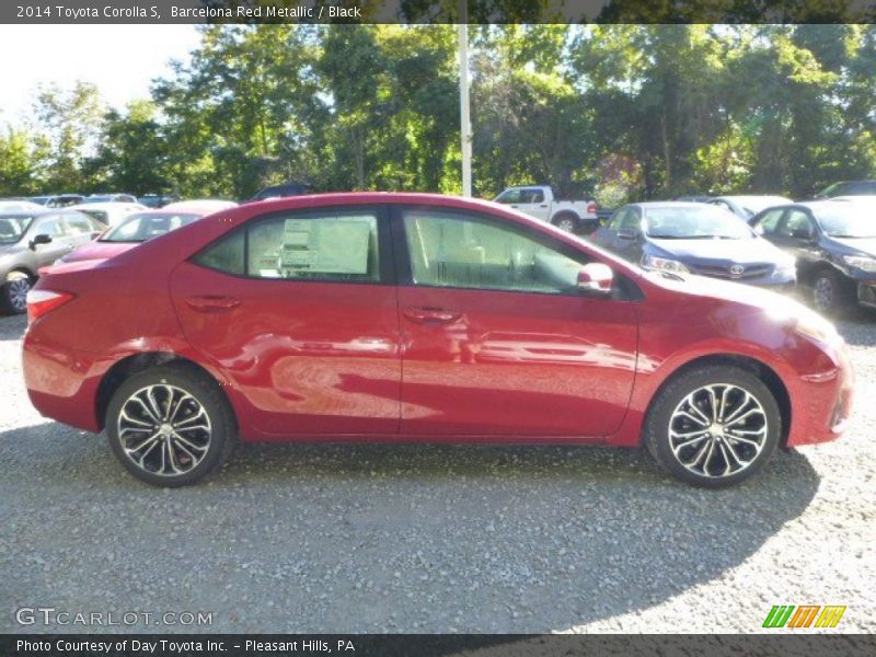 Barcelona Red Metallic / Black 2014 Toyota Corolla S