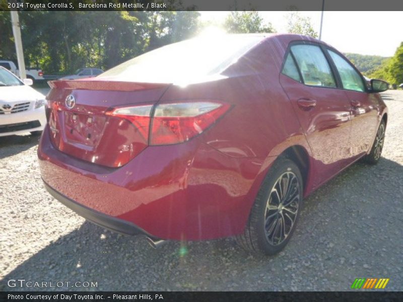 Barcelona Red Metallic / Black 2014 Toyota Corolla S