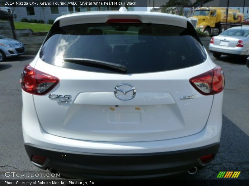 Crystal White Pearl Mica / Black 2014 Mazda CX-5 Grand Touring AWD