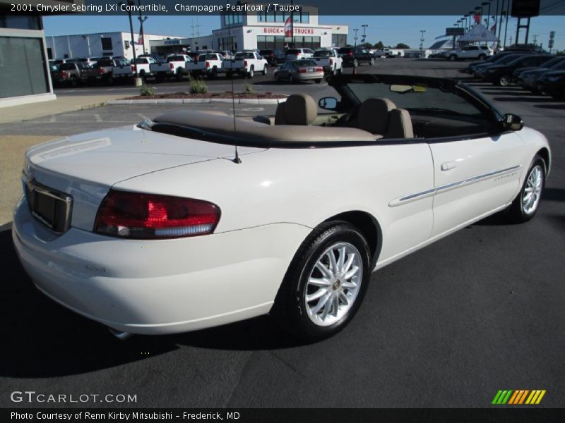 Champagne Pearlcoat / Taupe 2001 Chrysler Sebring LXi Convertible