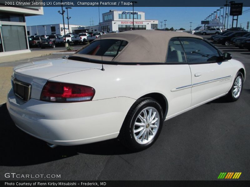 Champagne Pearlcoat / Taupe 2001 Chrysler Sebring LXi Convertible