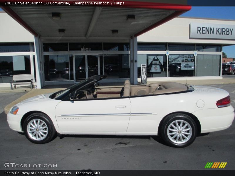 Champagne Pearlcoat / Taupe 2001 Chrysler Sebring LXi Convertible